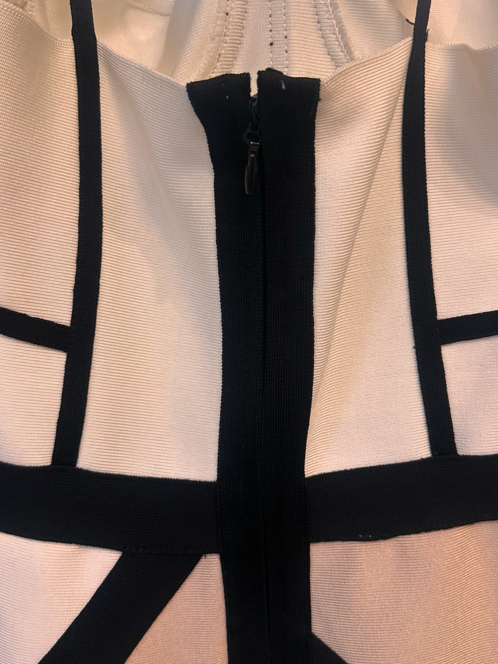 Black Trim Blush Pink Structured Dress